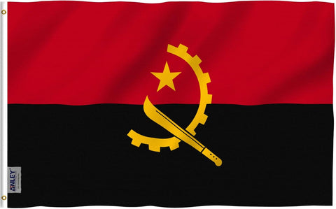 Anley- Angola Country Flag 3x5