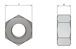 M6 x 10mm Hexagon Nuts (DIN 934) - Brass