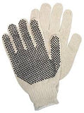 MCR Safety - Knit Work Gloves With Black PVC Dotted