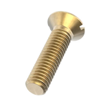 M8 x 40mm Slotted Countersunk Screws (DIN 963) - Brass
