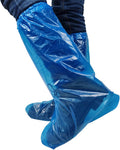 Disposable Boot and Shoe Covers 19 inch Tall, Blue
