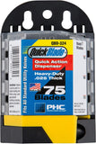 Pacific Handy Cutter QBD324 Quick Action Blade Dispenser, Blade Bank with 75 SB-92 Standard Utility Blades