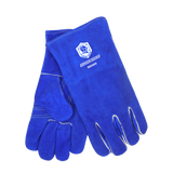 Techniweld - Blue Premium Side Split Cowhide Stick Glove, Cotton Lined Size L