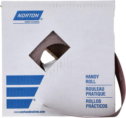 Norton 400 Grit 1-1/2" Width 50 Yard Length Aluminum Oxide Shop Roll