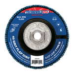 4-1/2 X 5/8-11 Flap Disc 40 Grit Type 29 Reg. Density W/Metal Threaded Hub