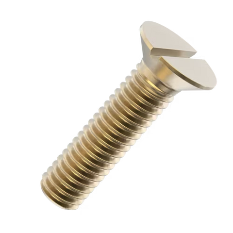 M8 x 40mm Slotted Countersunk Screws (DIN 963) - Brass