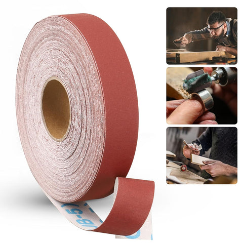 Emery Cloth Roll,600 Grit Continuous Sandpaper Roll 1" x 91 Feet Sandpaper Roll