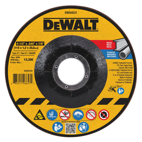 4-1/2 x .045 x 7/8 T27 Cutting