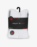 Layer 8 Performance Crew Sock (12-Pack White)