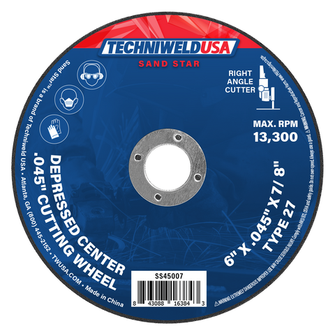 6 X .045 X 7/8 Type 27 Depressed Center Cut Off Wheel (EACH)