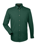 Men's Long-Sleeve Twill Shirt with Stain-Release