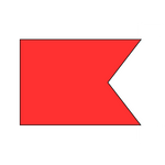 MARINE SIGNAL FLAG - LETTER "B" (BRAVO)