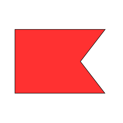 MARINE SIGNAL FLAG - LETTER "B" (BRAVO)