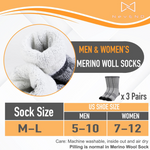 NevEND - Thermal Merino Wool Crew Socks