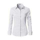 Ladies' Solid Stretch Twill Woven Shirt