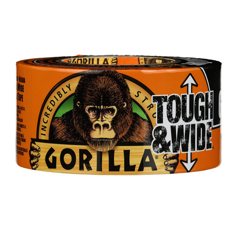 Gorilla Tough & Wide Utility Tape 2.8 x 25yd, Black