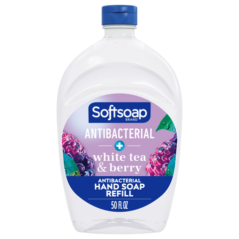 Softsoap - Antibacterial Liquid Hand Soap Refill, White Tea and Berry, 50 oz