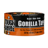 Gorilla Tough & Wide Utility Tape 2.8 x 25yd, Black