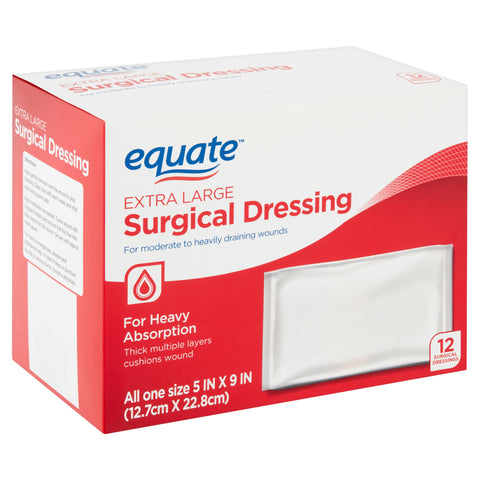 Extra Large Surgical Dressing, 12 Count (5 in x 9 in)
