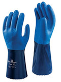 G&S 12" Blue Nitrile, Rough Grip, Fully Coated Gloves