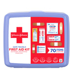 Johnson & Johnson Safe Travels Portable Emergency First Aid Kit, 70 pc