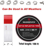Sevensparta - DOT-C2 Reflective Safety Tape 2 Inch x 100 Feet