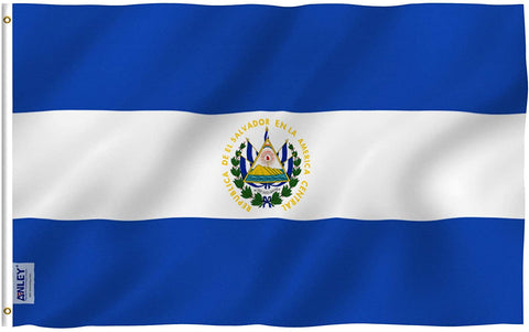 Anley - El Salvador Polyester Flag - 3' x 5'
