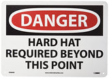 NMC - DANGER - HARD HAT REQUIRED BEYOND THIS POINT Sign