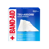 Band Aid Brand First Aid Tru-Absorb Gauze Sponges, 4 in x 4 in, 50 ct