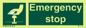Marine Safety Sign: Emergency Stop