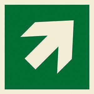 Marine Safety Sign: Arrow Rotatable to Point Diagonally in 4 Directions