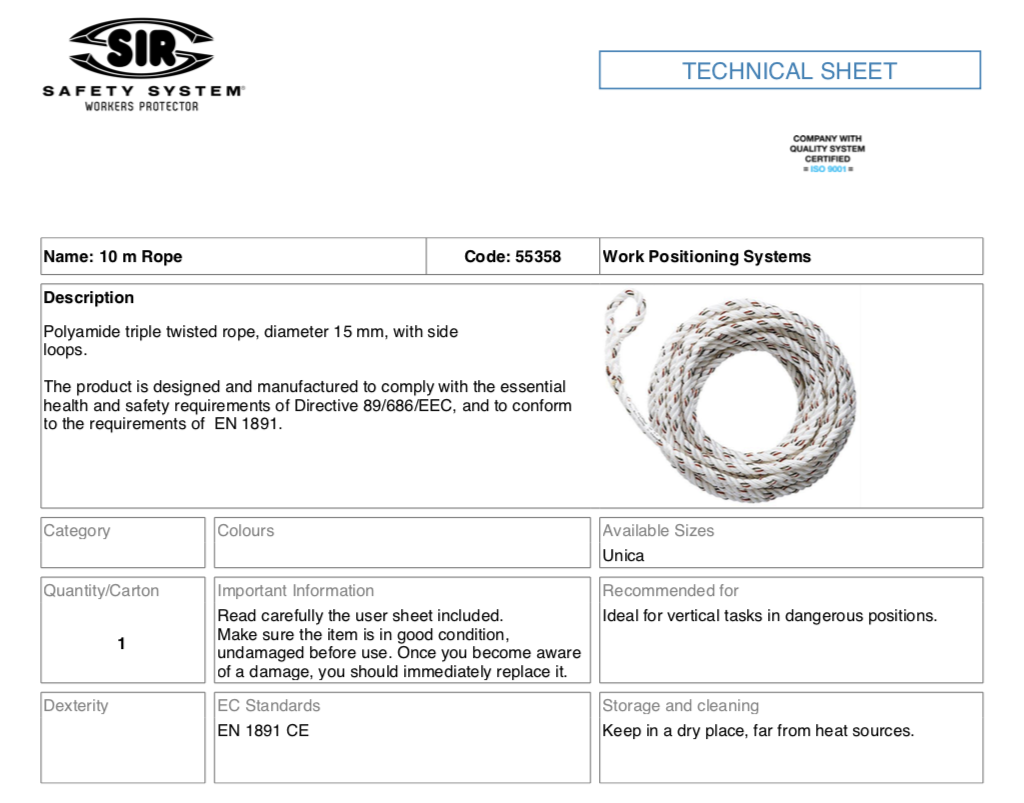 TRIPPLE TWISTED ROPE, 10M – RussmillSafety.com