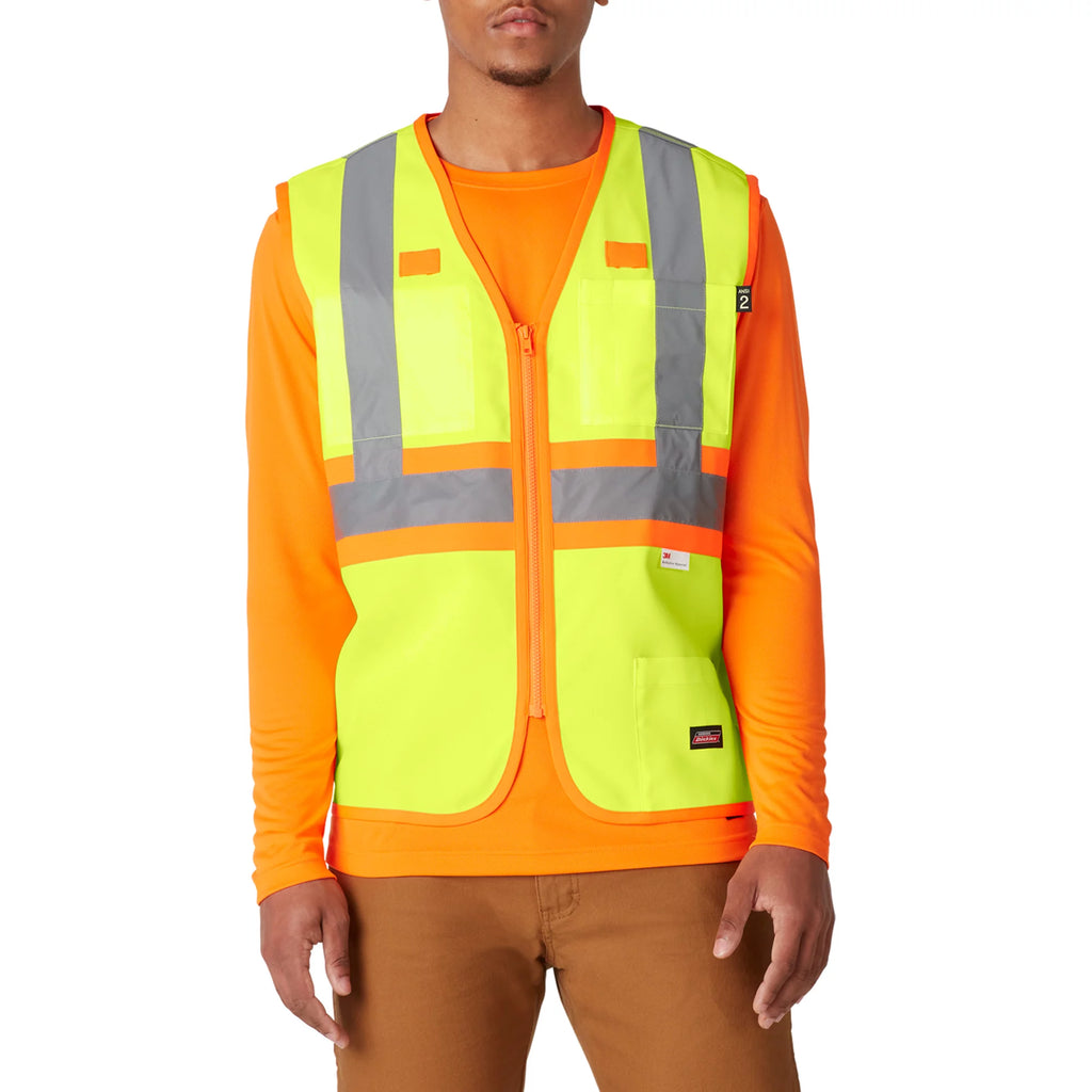 Genuine Dickies Safety Vest Hi Vis Synthetic Vest 3M