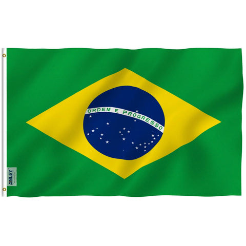 Anley Fly Breeze Series - Brazil Polyester Flag - 3' x 5'