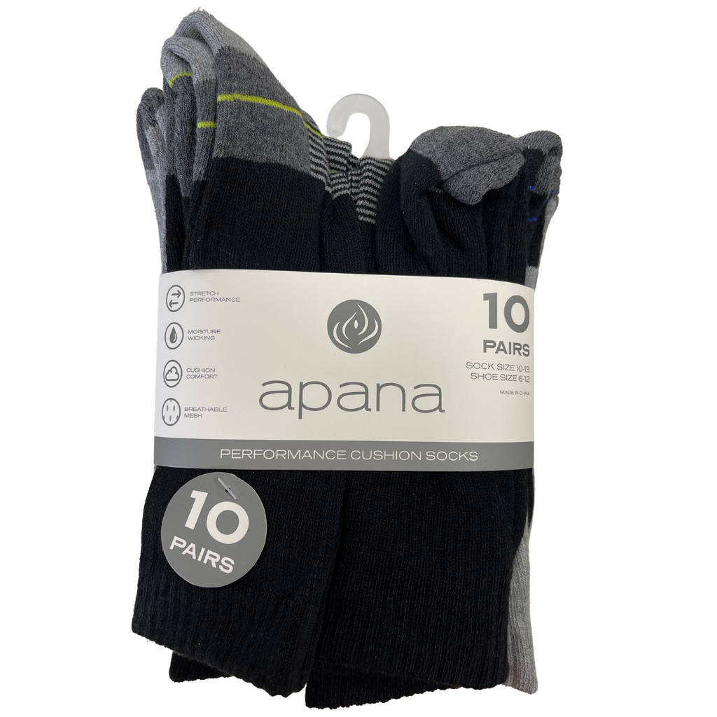 Apana - Performance Cushion Socks, Assorted –