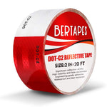 Bertapes - Reflective Tape, 2" x 20FT, DOT-C2 Safety Tape
