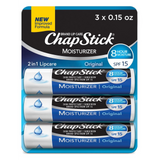 ChapStick - Moisturizer Original Lip Balm Tubes - 0.15 Oz (Pack of 3)