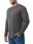 Wrangler - Workwear Men's Long Sleeve Poly Performance Pocket, T-Shirt