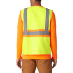 Genuine Dickies - Safety Vest, Hi-Vis Synthetic Vest, 3M™ Scotchlite™ Reflective Taping, ANSI Class 2