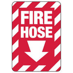 Fire Hose Arrow Down - Fire Safety Signs