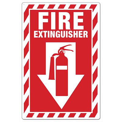 Fire Extinguisher - Picto Sign Down Arrow