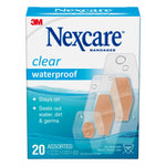 Nexcare - Waterproof Clear Bandages, Assorted Sizes, 20 Count