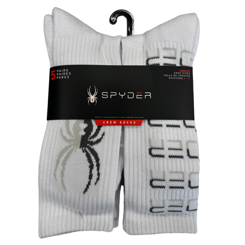 Spyder - Men's Crew Socks, White